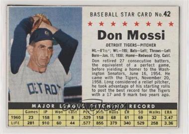 1961 Post - [Base] #42.1 - Don Mossi (Hand Cut)