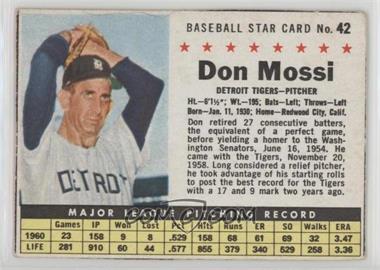 1961 Post - [Base] #42.1 - Don Mossi (Hand Cut)