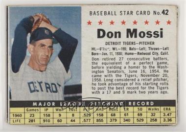 1961 Post - [Base] #42.1 - Don Mossi (Hand Cut)