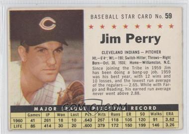 1961 Post - [Base] #59.2 - Jim Perry (Perforated) [Good to VG‑EX]