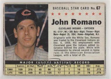 1961 Post - [Base] #67.1 - Johnny Romano (Hand Cut) [Poor to Fair]