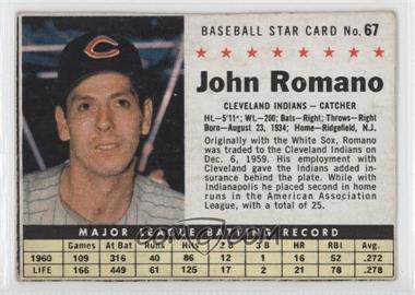 1961 Post - [Base] #67.1 - Johnny Romano (Hand Cut) [Poor to Fair]