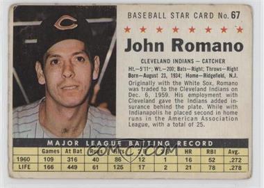 1961 Post - [Base] #67.2 - Johnny Romano (Perforated) [Poor to Fair]