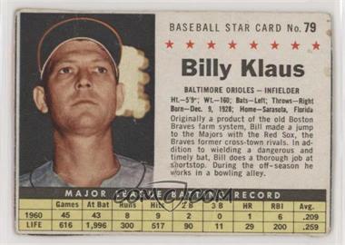 1961 Post - [Base] #79 - Billy Klaus [COMC RCR Poor]