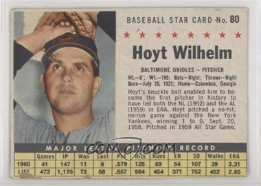 1961 Post - [Base] #80.1 - Hoyt Wilhelm (Hand Cut) [Poor to Fair]