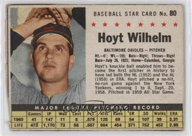 1961 Post - [Base] #80.1 - Hoyt Wilhelm (Hand Cut) [Poor to Fair]