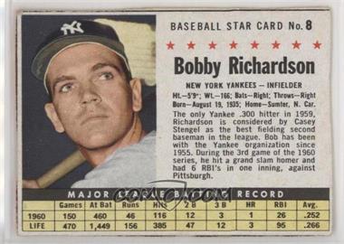 1961 Post - [Base] #8.1 - Bobby Richardson (Hand Cut)