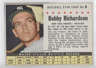 1961 Post - [Base] #8.1 - Bobby Richardson (Hand Cut)