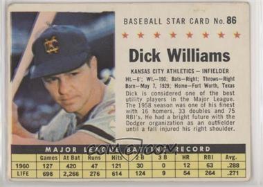 1961 Post - [Base] #86.2 - Dick Williams (Perforated) [Good to VG‑EX]