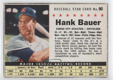 1961 Post - [Base] #90.1 - Hank Bauer (Hand Cut)