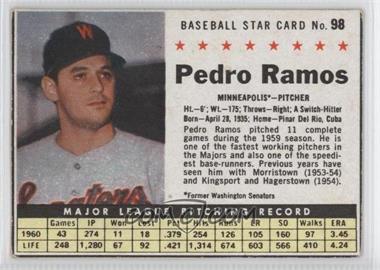 1961 Post - [Base] #98.1 - Pedro Ramos (Hand Cut, Minneapolis)