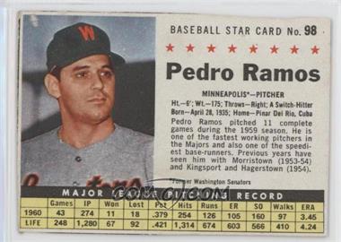 1961 Post - [Base] #98.1 - Pedro Ramos (Hand Cut, Minneapolis) [Poor to Fair]