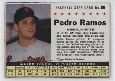 1961 Post - [Base] #98.1 - Pedro Ramos (Hand Cut, Minneapolis)