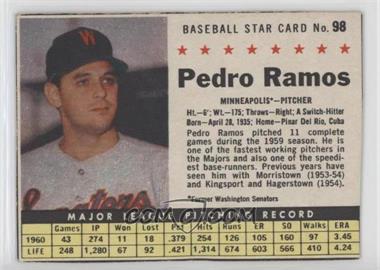 1961 Post - [Base] #98.1 - Pedro Ramos (Hand Cut, Minneapolis)