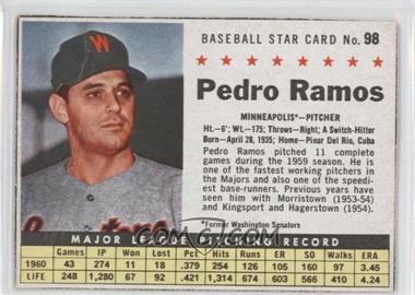 1961 Post - [Base] #98.1 - Pedro Ramos (Hand Cut, Minneapolis) [Poor to Fair]