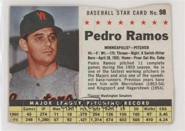 1961 Post - [Base] #98.1 - Pedro Ramos (Hand Cut, Minneapolis) [Poor to Fair]