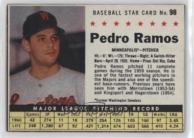 1961 Post - [Base] #98.1 - Pedro Ramos (Hand Cut, Minneapolis)