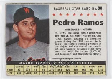 1961 Post - [Base] #98.1 - Pedro Ramos (Hand Cut, Minneapolis)