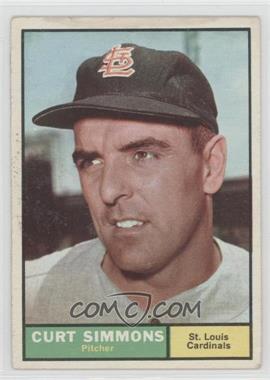 1961 Topps - [Base] #11.2 - Curt Simmons (No Vertical Line Between G & IP) [Poor to Fair]