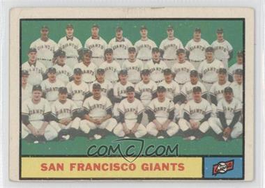 1961 Topps - [Base] #167 - San Francisco Giants Team [Good to VG‑EX]