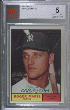 1961 Topps - [Base] #2 - Roger Maris [BVG 5 EXCELLENT]