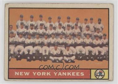 1961 Topps - [Base] #228 - New York Yankees Team [Poor to Fair]