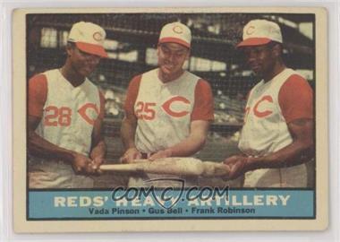 1961 Topps - [Base] #25 - Reds' Heavy Artillery (Vada Pinson, Gus Bell, Frank Robinson) [Good to VG‑EX]