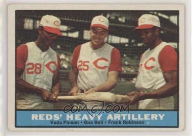 1961 Topps - [Base] #25 - Reds' Heavy Artillery (Vada Pinson, Gus Bell, Frank Robinson) [Good to VG‑EX]