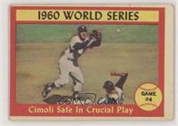 World Series - Game #4 - Cimoli Safe in Crucial Play [Good to VG̴…