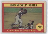 World Series - Game #4 - Cimoli Safe in Crucial Play [Poor to Fair]