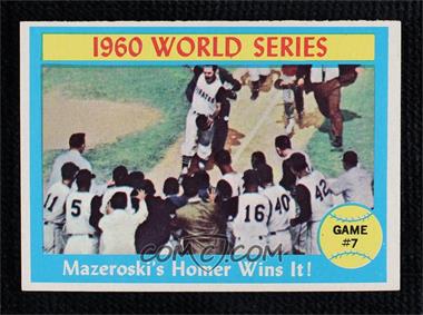 1961 Topps - [Base] #312 - World Series - Game #7 - Mazeroski's Homer Wins It! [COMC RCR Near Mint‑Mint]