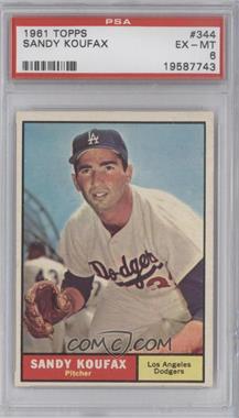 1961 Topps - [Base] #344 - Sandy Koufax [PSA 6 EX‑MT]