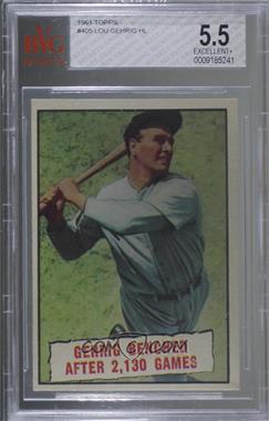 1961 Topps - [Base] #405 - Baseball Thrills - Gehrig Benched After 2,130 Games (Lou Gehrig) [BVG 5.5 EXCELLENT+]