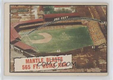 1961 Topps - [Base] #406 - Baseball Thrills - Mantle Blasts 565 Ft. Home Run (Mickey Mantle)