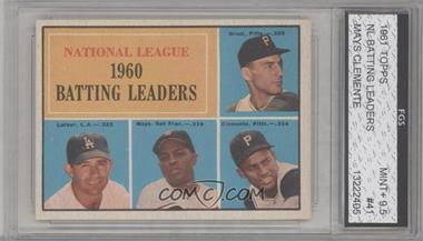1961 Topps - [Base] #41 - League Leaders - Dick Groat, Norm Larker, Willie Mays, Roberto Clemente [Encased]