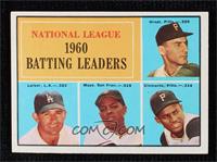 League Leaders - Dick Groat, Norm Larker, Willie Mays, Roberto Clemente