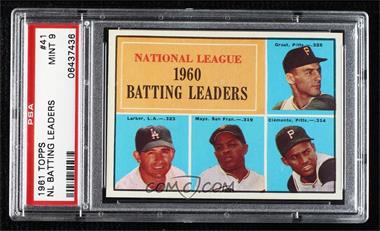 1961 Topps - [Base] #41 - League Leaders - Dick Groat, Norm Larker, Willie Mays, Roberto Clemente [PSA 9 MINT]