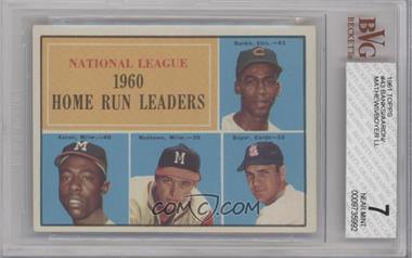 1961 Topps - [Base] #43 - League Leaders - Ernie Banks, Hank Aaron, Eddie Mathews, Ken Boyer [BVG 7 NEAR MINT]