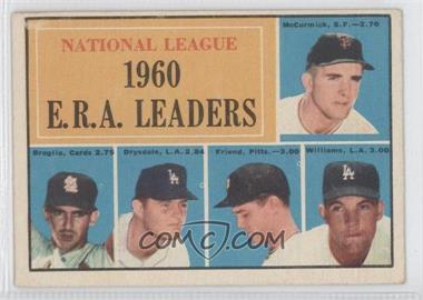 1961 Topps - [Base] #45 - League Leaders - Mike McCormick, Ernie Broglio, Don Drysdale, Bob Friend, Stan Williams [Noted]