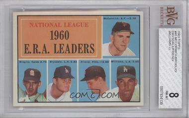 1961 Topps - [Base] #45 - League Leaders - Mike McCormick, Ernie Broglio, Don Drysdale, Bob Friend, Stan Williams [BVG 8 NM‑MT]