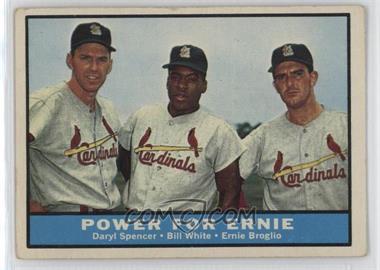 1961 Topps - [Base] #451 - Power For Ernie (Daryl Spencer, Bill White, Ernie Broglio)