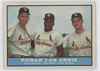 1961 Topps - [Base] #451 - Power For Ernie (Daryl Spencer, Bill White, Ernie Broglio)