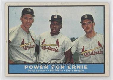 1961 Topps - [Base] #451 - Power For Ernie (Daryl Spencer, Bill White, Ernie Broglio) [Poor to Fair]