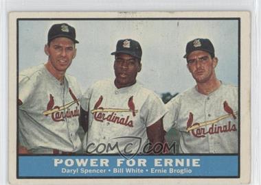 1961 Topps - [Base] #451 - Power For Ernie (Daryl Spencer, Bill White, Ernie Broglio)