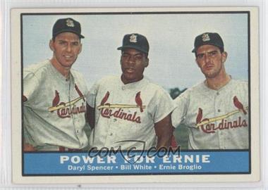 1961 Topps - [Base] #451 - Power For Ernie (Daryl Spencer, Bill White, Ernie Broglio)