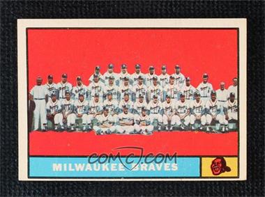 1961 Topps - [Base] #463.1 - Milwaukee Braves Team [Poor to Fair]