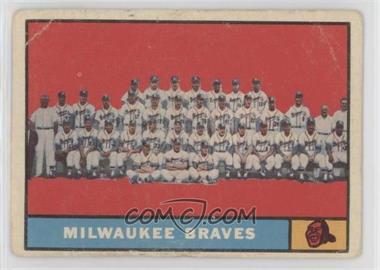 1961 Topps - [Base] #463.1 - Milwaukee Braves Team [Poor to Fair]