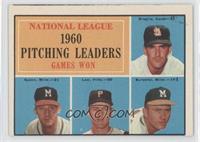 League Leaders - Ernie Broglio, Warren Spahn, Vern Law, Lou Burdette (Vertical …