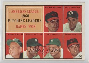 1961 Topps - [Base] #48 - League Leaders - Chuck Estrada, Jim Perry, Bud Daley, Art Ditmar, Frank Lary, Milt Pappas (Jim Perry Listed with Wrong Team on Back) [Altered]