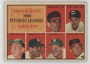 1961 Topps - [Base] #48 - League Leaders - Chuck Estrada, Jim Perry, Bud Daley, Art Ditmar, Frank Lary, Milt Pappas (Jim Perry Listed with Wrong Team on Back) [Good to VG‑EX]